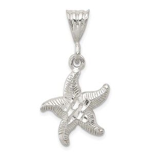925 Sterling Silver Starfish Necklace Charm Pendant